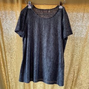 Chico’s Women’s Blouse Candy Strip Sleeve Scoop Neck Chico's Size 2 - US 12